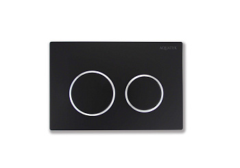 Клавиша смыва механическая Aquatek TDI-0000003 цвет черный матовый/хром