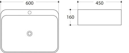 Раковина керамическая Art&Max AM-7976 60х50 полувстраиваемая цвет белый