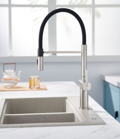 Смеситель для кухни Rose R358L на мойку сатин