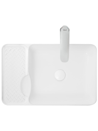 Раковина из сантехнического фаянса WeltWasser WW SK 10000004574 40 см накладная цвет белый 1 отверстие под смеситель