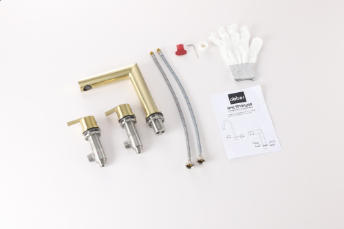 Смеситель Abber Perfekte 316 AF8A08BG на раковину брашированное золото - фото 2