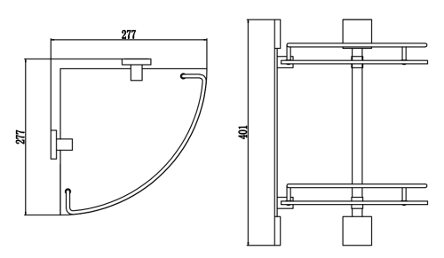 Полка в ванную комнату Savol S-065322C - фото 2