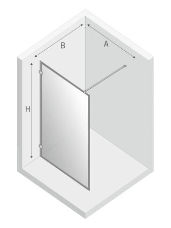 Душевая перегородка New Trendy AVEXA White EXK-2997 120х200 стекло прозрачное профиль белый
