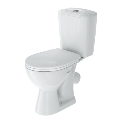 Унитаз-компакт напольный с бачком Rosa Нео Вн УнкБ02 белый с сиденьем микролифт каскадный смыв