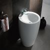 Раковина из сантехнического фаянса CeramaLux B133 50х50 напольная цвет белый 1 отверстие под смеситель