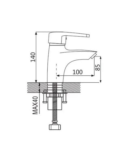 Смеситель Shevanik S5001F на раковину белый/хром - фото 3