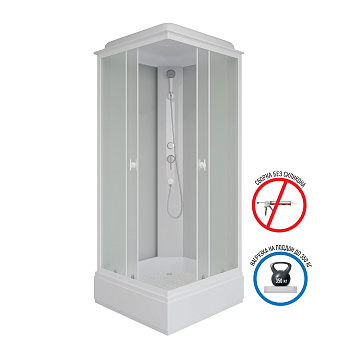 Душевая кабина Niagara Promo P80/26Q/MT 80х80 квадратная с крышей ориентация универсальная Душевая кабина Niagara Promo P80/26Q/MT 80х80 квадратная с крышей ориентация универсальная