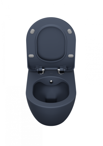 Чаша унитаза подвесная Creavit Free FE322-00BM00E-0000 цвет серый матовый без сиденья смыв торнадо - фото 3