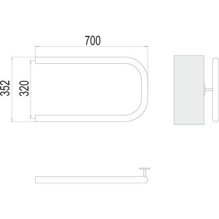Полотенцесушитель водяной Terminus 4620768881572 70х35 хром