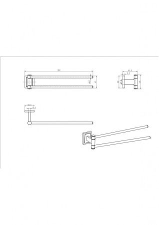 Полотенцедержатель CeramaLux Gamma 12314