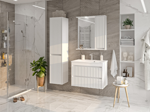 Зеркало-шкаф Brevita Balaton BAL-04075-01-П 73х14х80 подвесной цвет белый - фото 5 Зеркало-шкаф Brevita Balaton BAL-04075-01-П 73х14х80 подвесной цвет белый - фото 5