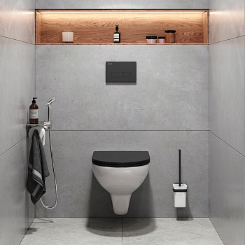 Унитаз подвесной Am.Pm Gem CK90H0203W белый с сиденьем микролифт безободковый каскадный смыв