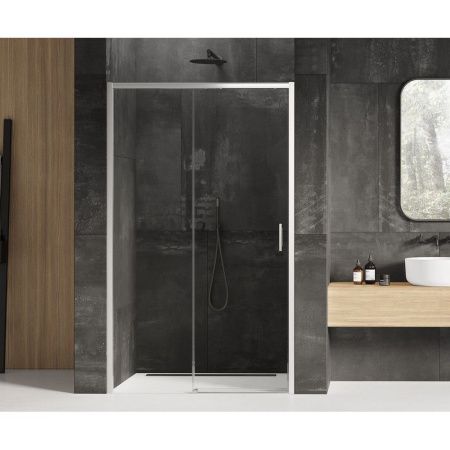 Душевая дверь New Trendy PRIME D-0304A 130х200 стекло прозрачное профиль хром