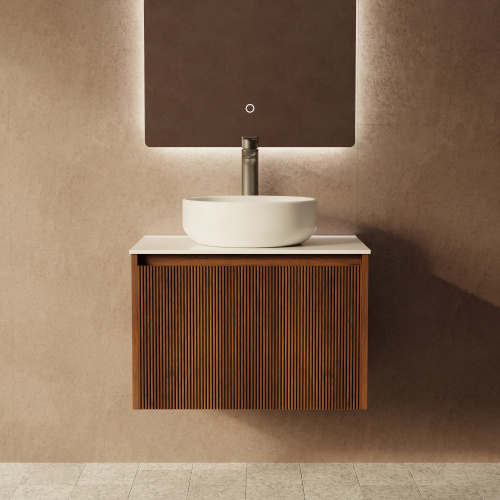 Тумба с раковиной ArtDecco Camilla (Камилла) ACM06W22S300 60x45x40 подвесная цвет черный орех - фото 4