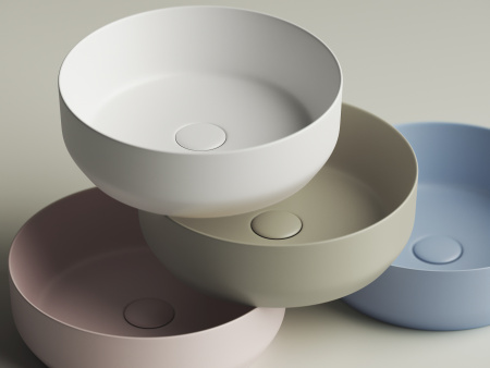 Раковина из сантехнического фарфора Ceramica Nova ELEMENT CN6022MW 39х39 накладная цвет белый матовый без отверстий под смеситель