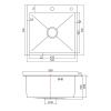 Кухонная мойка Fmark FSC5050C 50х50 цвет золото поверхность матовая