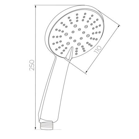 Душевая лейка WesnaArt LD045 цвет хром