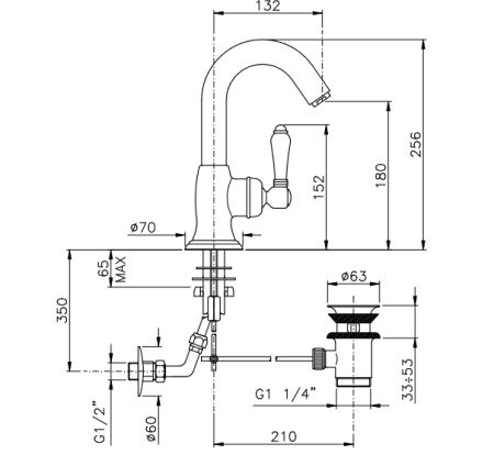 Смеситель Nicolazzi El Capitan 3454CR75C на раковину хром
