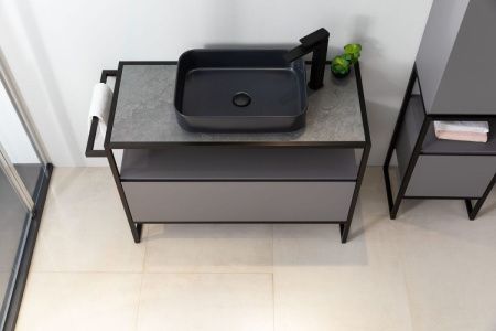 Раковина керамическая Allen Brau Fantasy 4.11021.31 50х40 накладная цвет черный без отверстий под смеситель