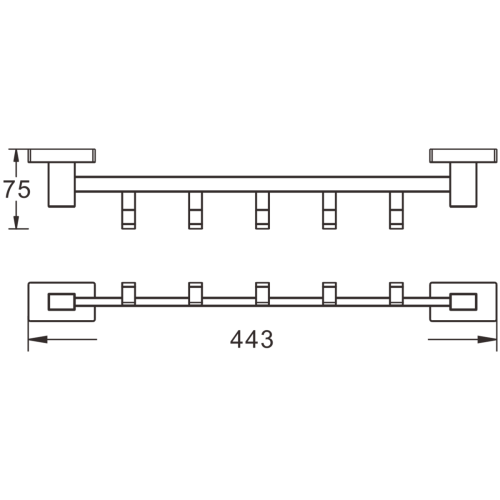 Полка в ванную комнату BELZ B90424 - фото 3