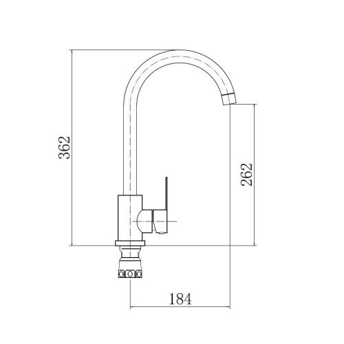 Смеситель для кухни Plstart PL4002 на мойку хром - фото 3