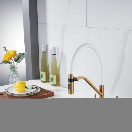 Смеситель для кухни Shevanik S278G на мойку золото