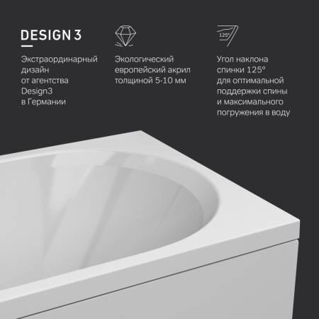 Ванна акриловая Am.Pm X-Joy W94A-170-070W-A1 170х70 пристенная прямоугольная без каркаса