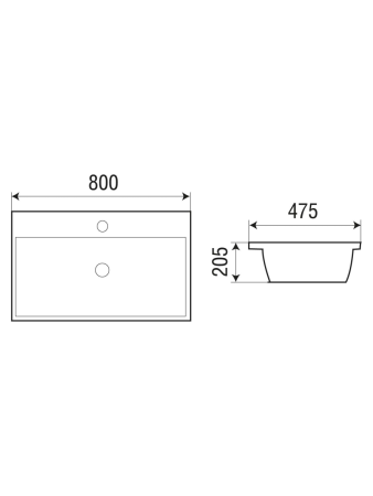 Раковина из сантехнического фаянса WeltWasser WW SK 10000004639 50 см встраиваемая цвет белый 1 отверстие под смеситель