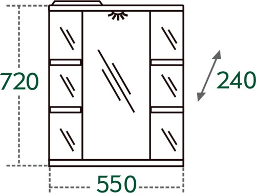 Зеркало-шкаф СанТа Герда 101021 55х24х71 подвесной цвет белый - фото 3 Зеркало-шкаф СанТа Герда 101021 55х24х71 подвесной цвет белый - фото 3