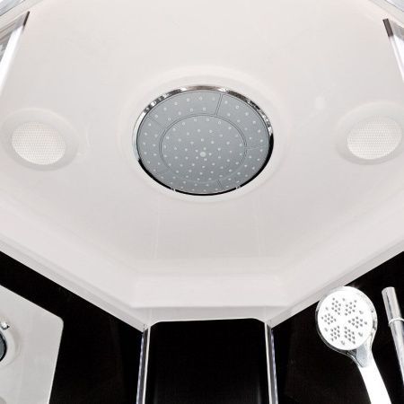 Душевая кабина AvaCan BM1590BLACK 90х90 четверть круга с крышей ориентация универсальная