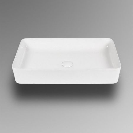 Раковина из сантехнического фарфора Bond Cube S54-620 60х40 накладная цвет белый без отверстий под смеситель