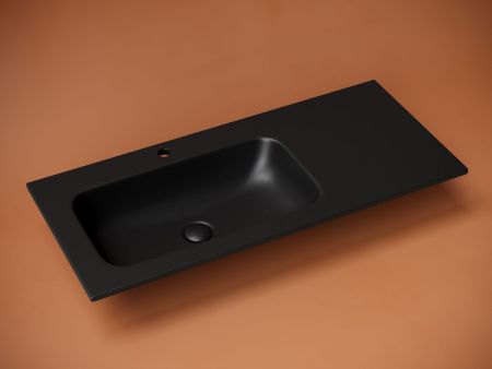 Раковина из сантехнического фарфора Ceramica Nova GRACE CN7014MB 100х50 накладная цвет черный 1 отверстие под смеситель