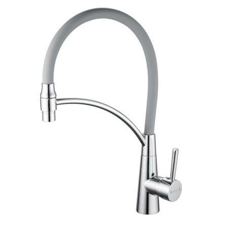 Смеситель для кухни Shevanik S743-9 на мойку хром/серый