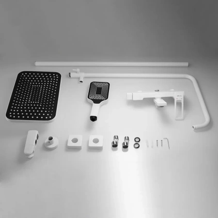 Душевая стойка Shevanik S6836C настенная цвет белый