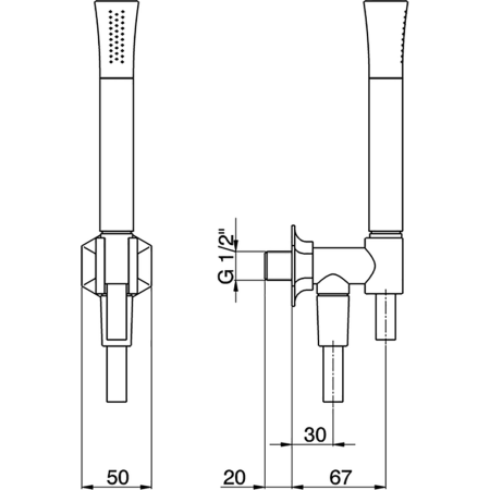 Душевой гарнитур Cisal Cherie CE00303024 настенный  золото