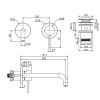 Смеситель для раковины Fima Carlo Frattini Spillo Steel F3081WLX9INOX встраиваемый в стену нержавеющая сталь