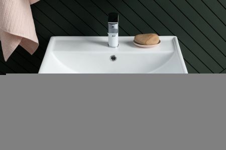 Раковина керамическая Aquanet Ирис 00301803 60х50 полувстраиваемая цвет белый 1 отверстие под смеситель