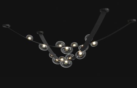 Светильник подвесной Crystal Lux Bosque (Боскуе) Bosque SP7 L3000 Black/Transparent