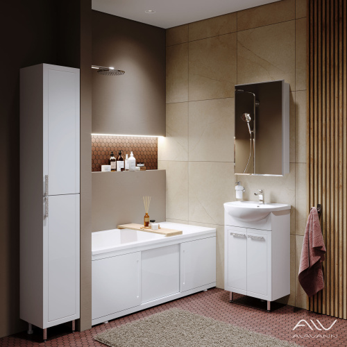Экран под ванну Alavann Alt 160 см ALV0714001 фронтальный МДФ раздвижной белый - фото 4