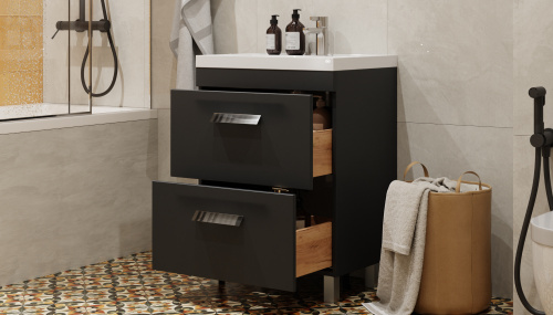 Тумба под раковину Velvex ORLANDO tnORL.60-232 60х45х80 напольная цвет серый - фото 4