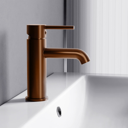 Смеситель Damixa Scandinavian Pure 360210500 на раковину/на столешницу розовое золото без термостата