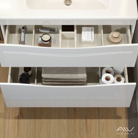 Тумба с раковиной Alavann Tess ALV1010000 100х50 подвесная цвет белый