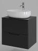 Тумба с раковиной Orange Line Li-60TubMDF+B05-520W 60х50 подвесная цвет черный