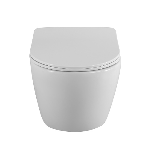 Унитаз подвесной BelBagno UNO BB7306CHR/SC белый с сиденьем микролифт безободковый каскадный смыв - фото 5