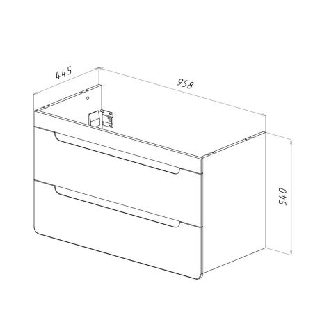 Тумба под раковину LeMark Olivia LM08OL100T 100х40 подвесная цвет белый