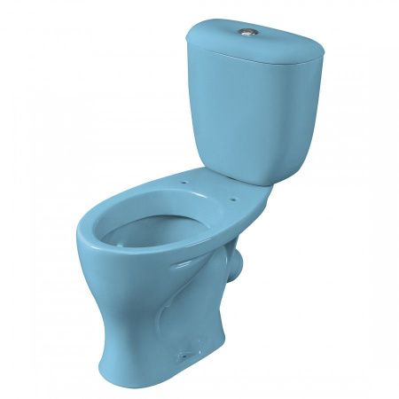 Унитаз-компакт напольный с бачком Santeri Воротынский 1P4017S0600BF голубой с сиденьем каскадный смыв