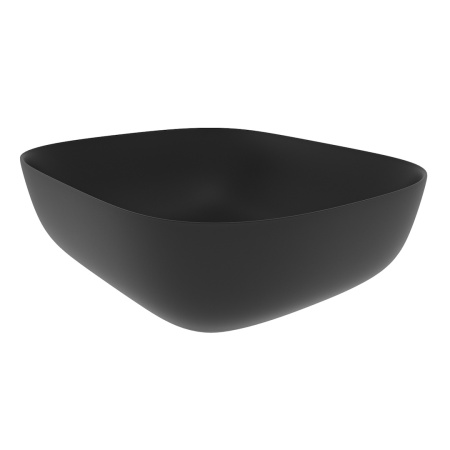 Раковина из сантехнического фарфора Teymi Solli T50392 49х40 накладная цвет черный без отверстий под смеситель