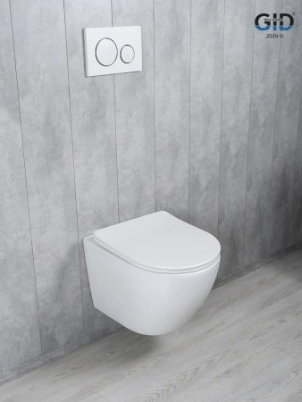 Унитаз подвесной Gid Tornado 62258Y белый с сиденьем микролифт безободковый смыв торнадо