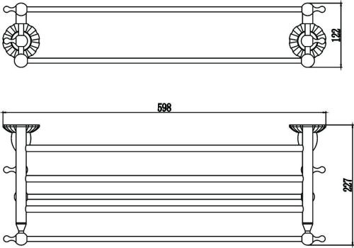 Полка в ванную комнату Savol S-08944C - фото 2