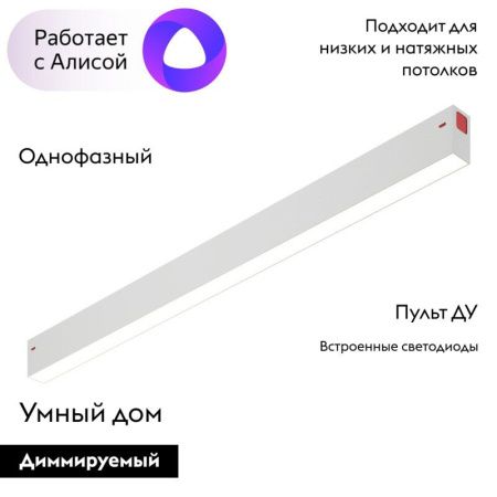 Трековый светильник Denkirs Smart Linear (Смарт Линеар) DK8005-WH